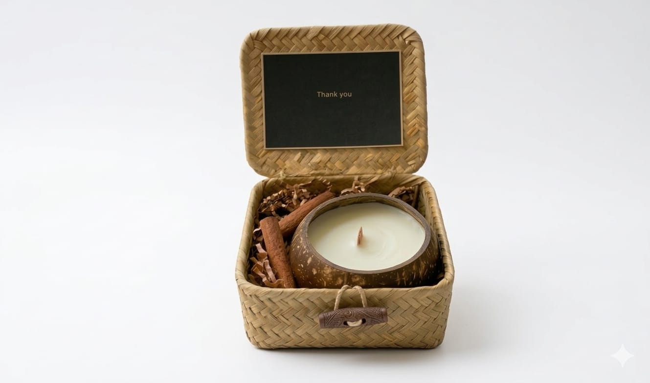 Candele fatte a mano del cocco