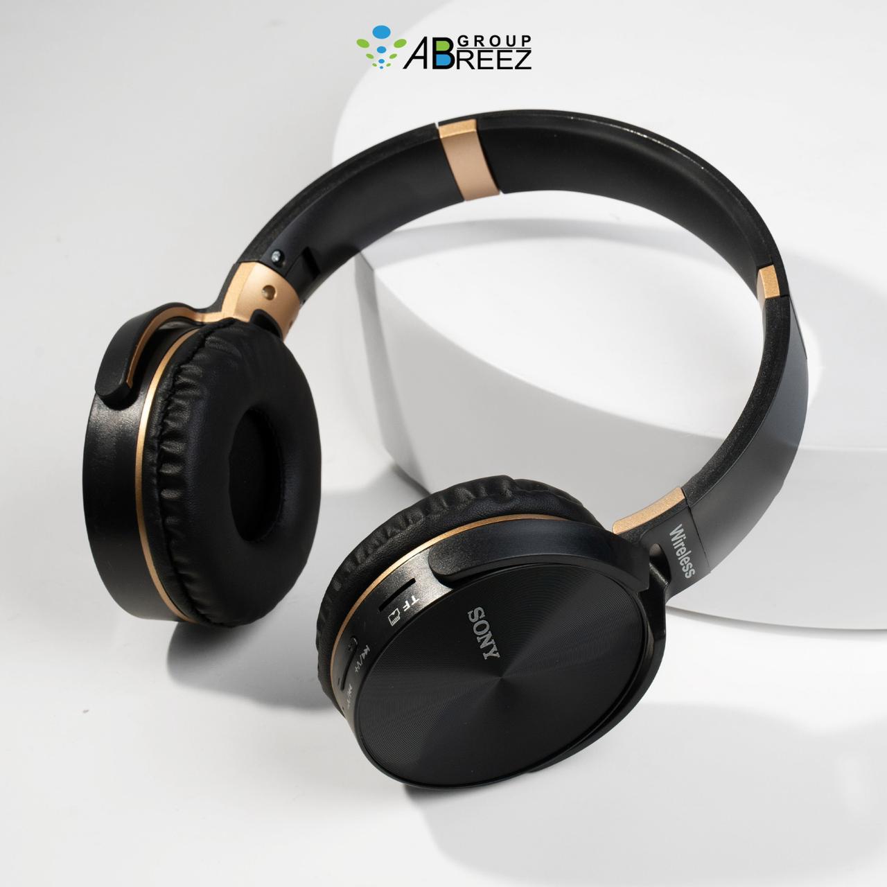 Wireless on-ear headphones, similar in design to Sony extra