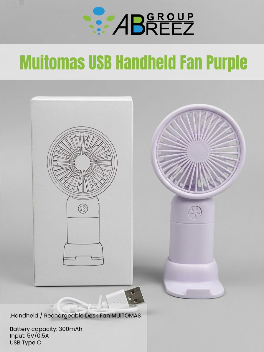MUITOMAS USB handheld rechargeable fan, which can also be