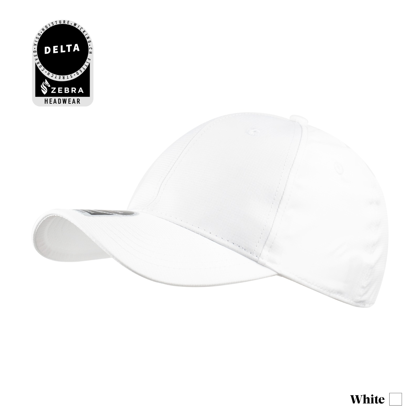 Zebra Headwear Delta black performance cap