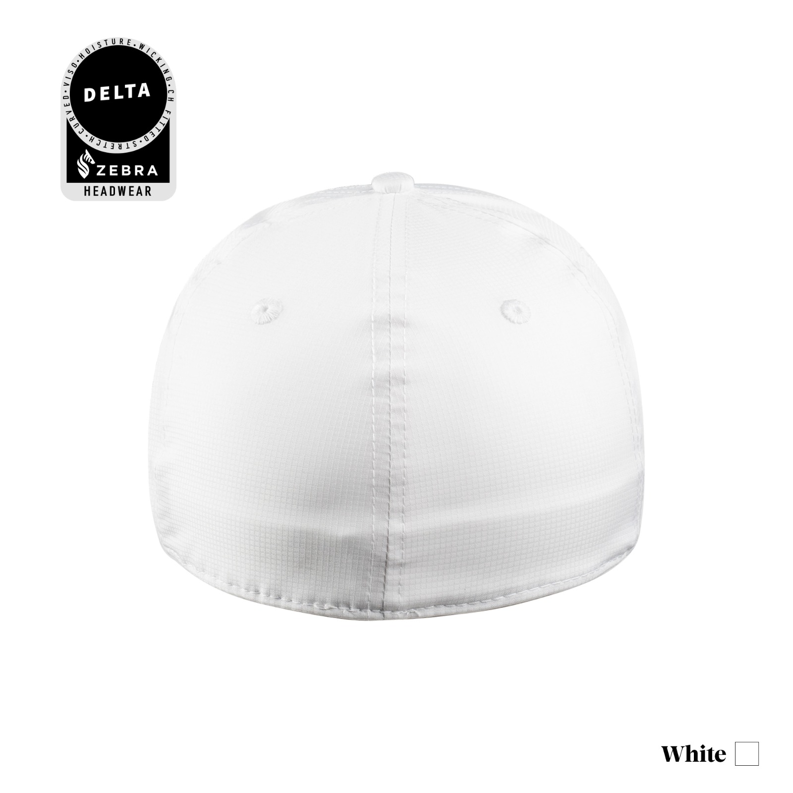 Zebra Headwear Delta black performance cap