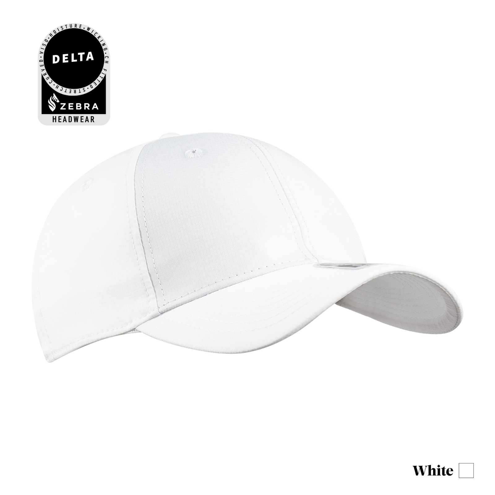 Zebra Headwear Delta black performance cap