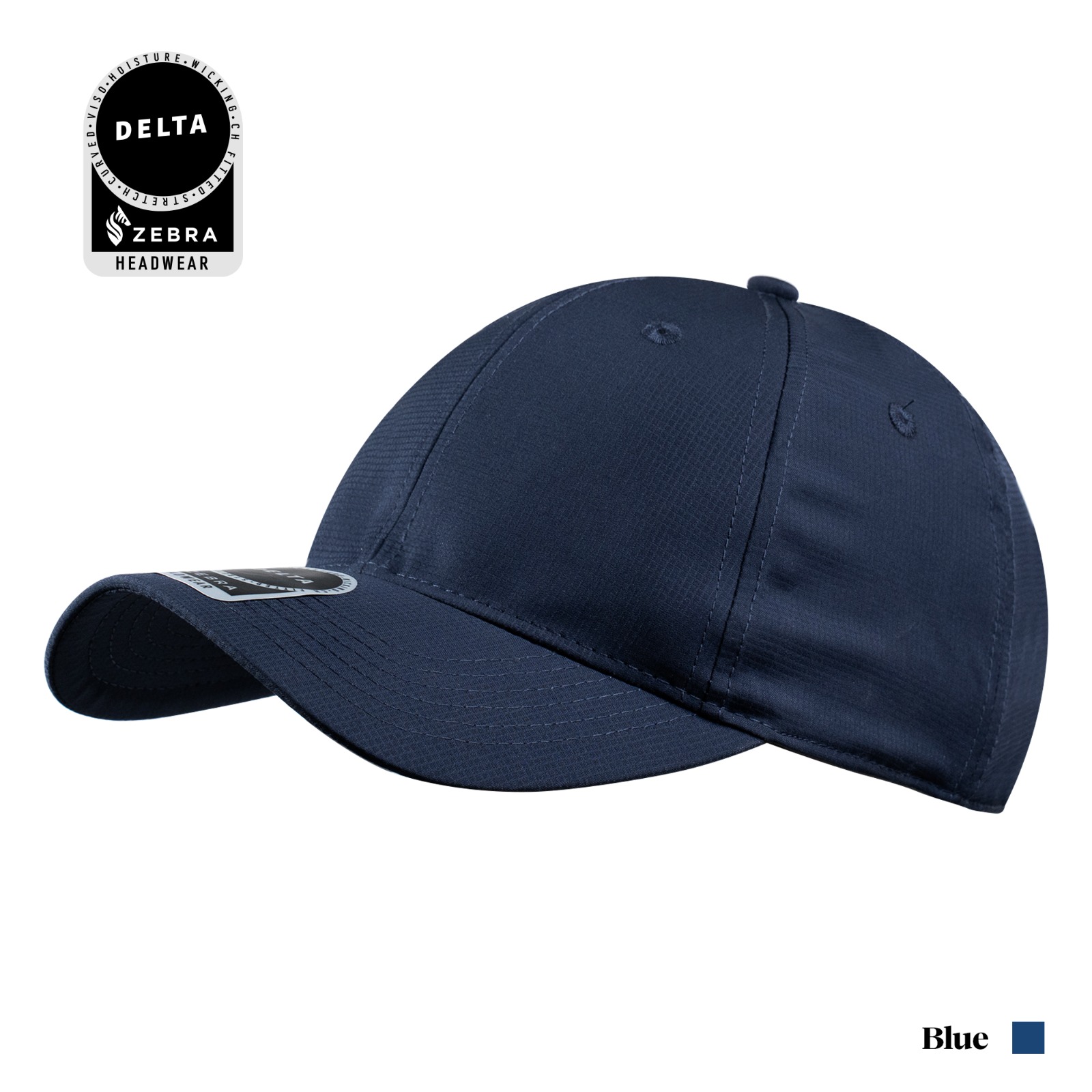 Zebra Headwear Delta black performance cap