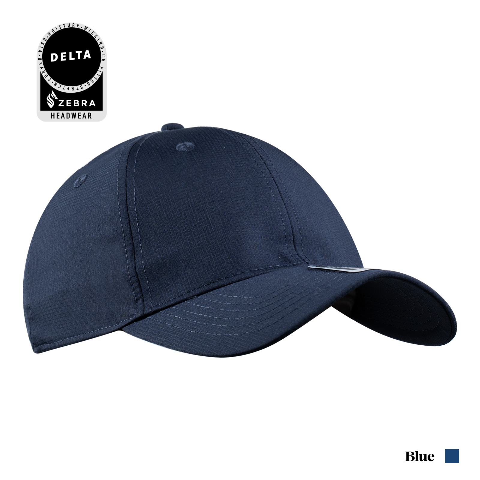 Zebra Headwear Delta black performance cap