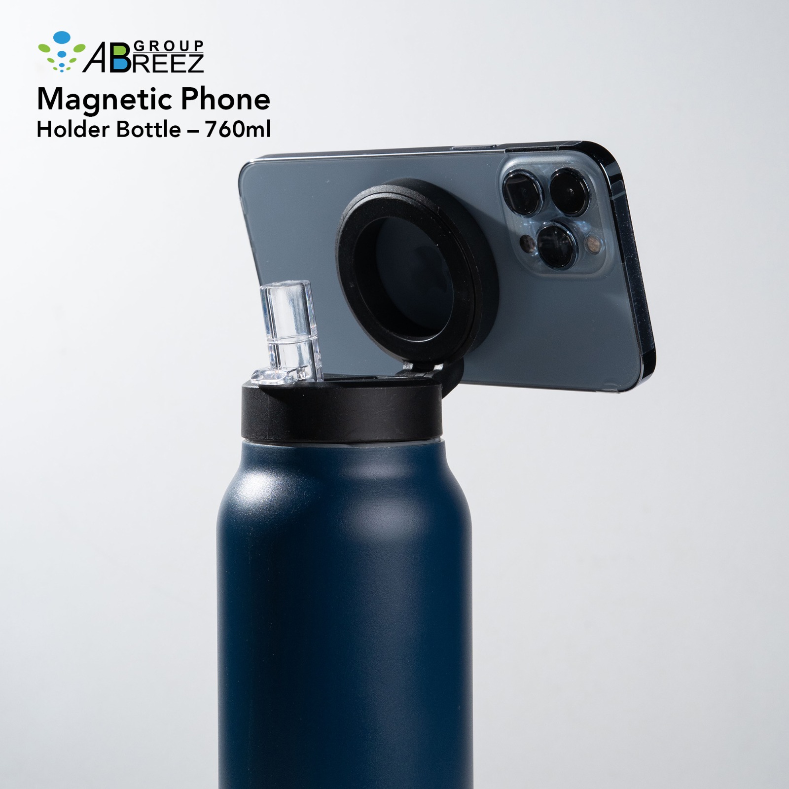 Navy Blue Abreez 760ml Insulated Stainless Steel Water