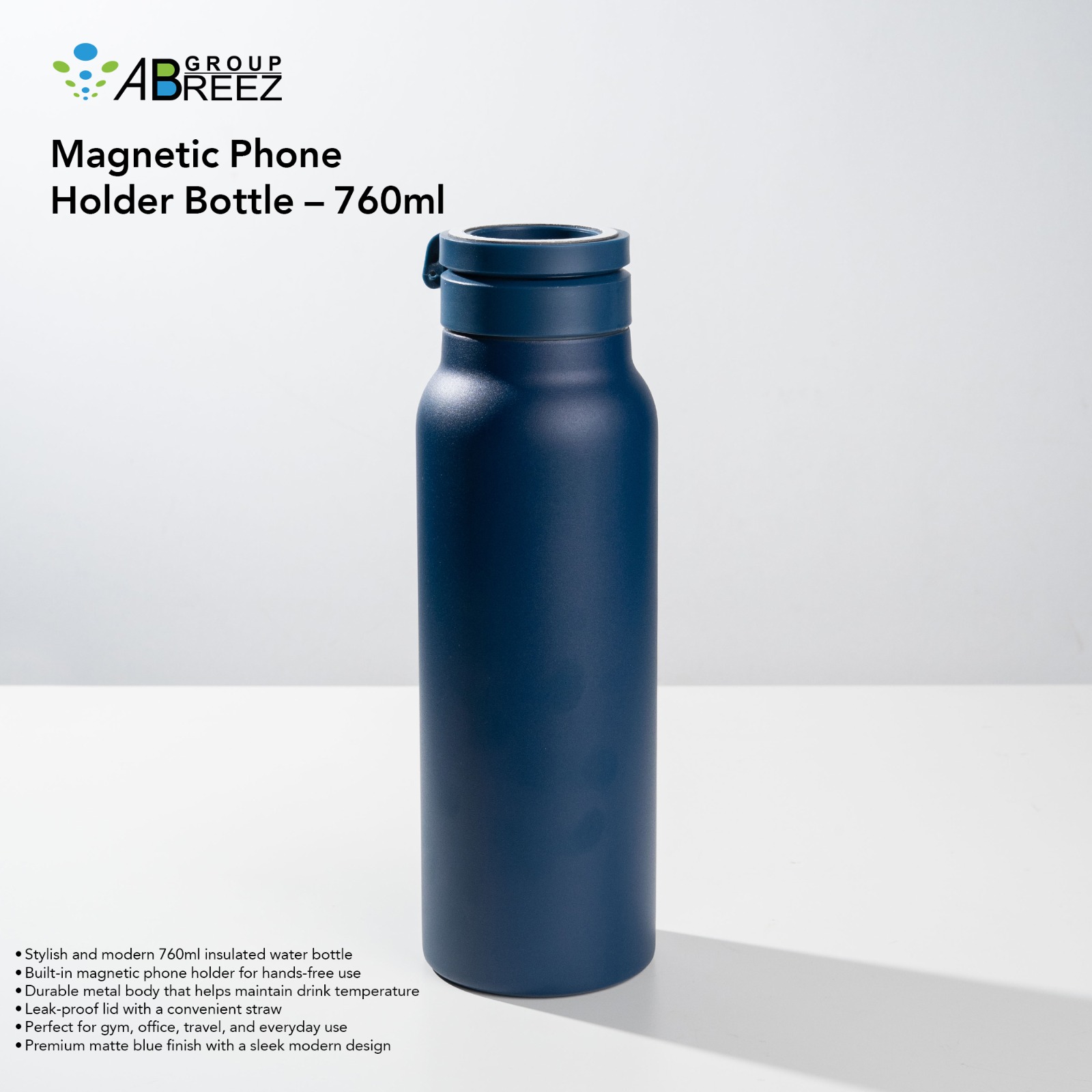 Ringo Pro Stainless Steel Water Bottle with a Built-in