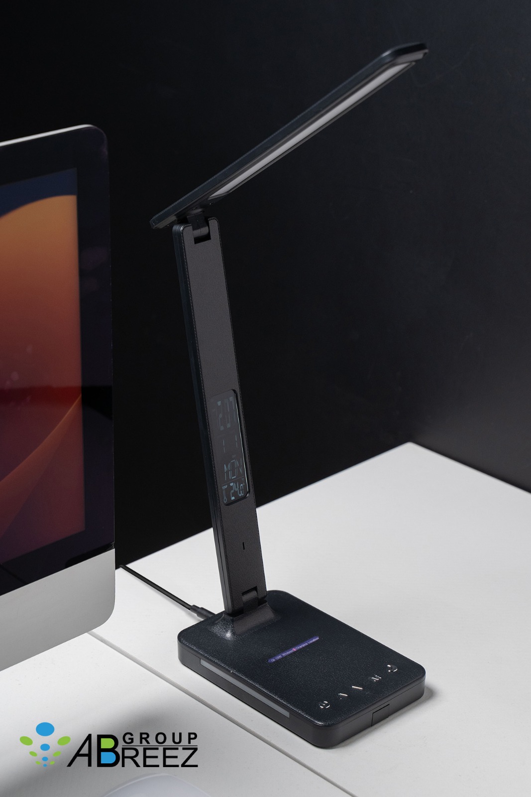 Abreez Group Black LED Desk Lamp Featuring a Foldable