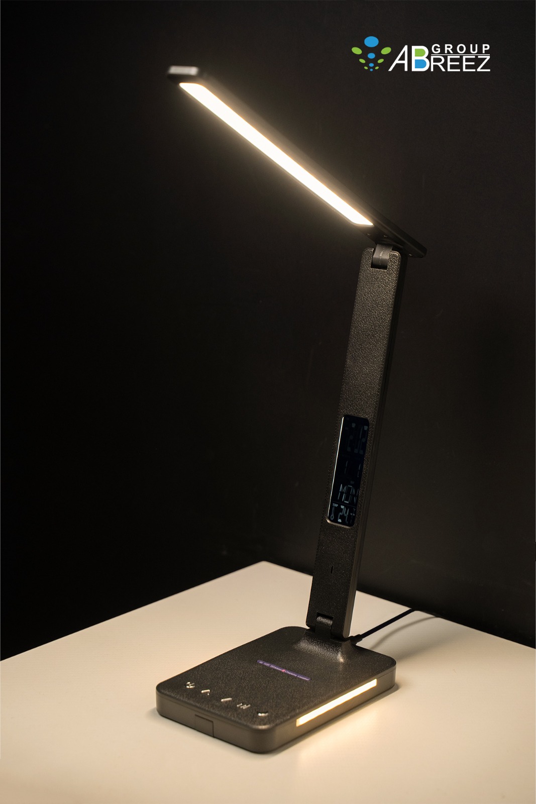 Abreez Group Black LED Desk Lamp Featuring a Foldable