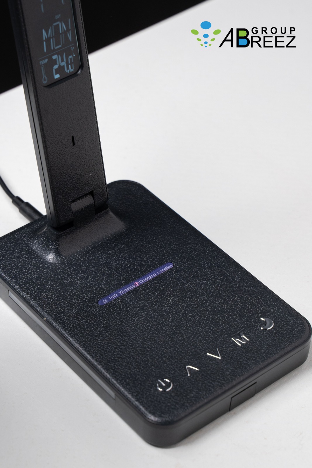 Abreez Group Black LED Desk Lamp Featuring a Foldable