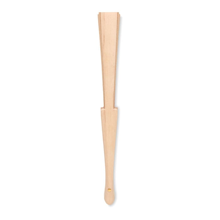 Sustainable Wood hand fan with cork fabric known