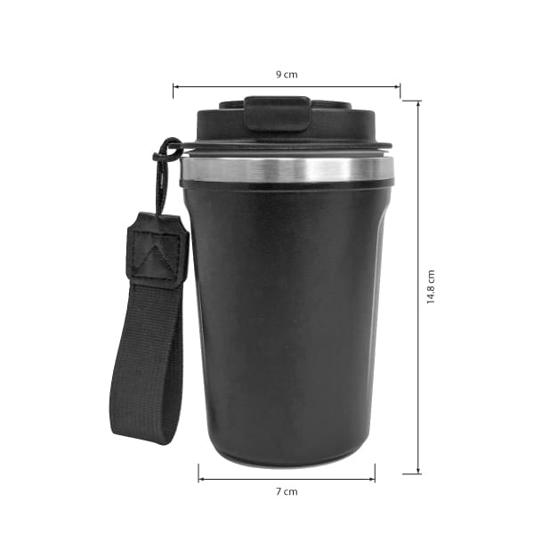 Smart Vacuum-insulated Travel Mug Featuring a Touch-screen