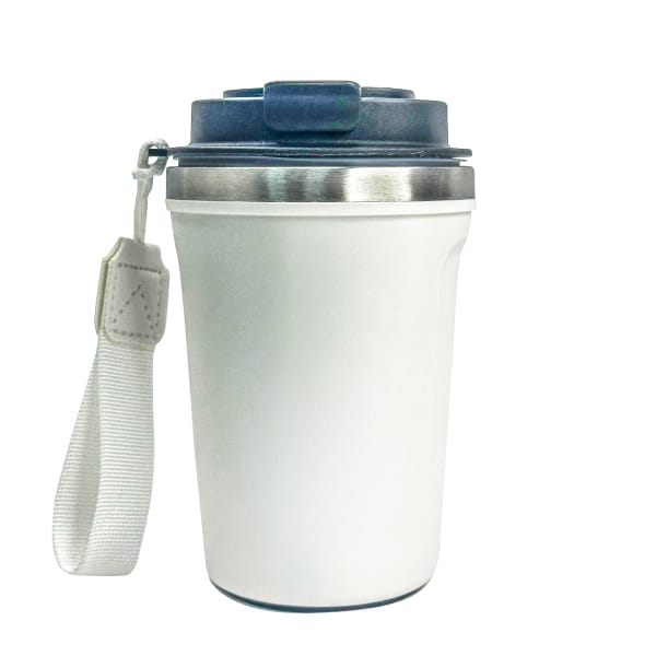 Smart Vacuum-insulated Travel Mug Featuring a Touch-screen