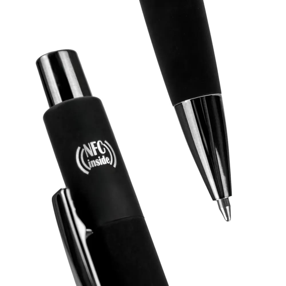 NFC smart pen features a rubberized aluminum barrel