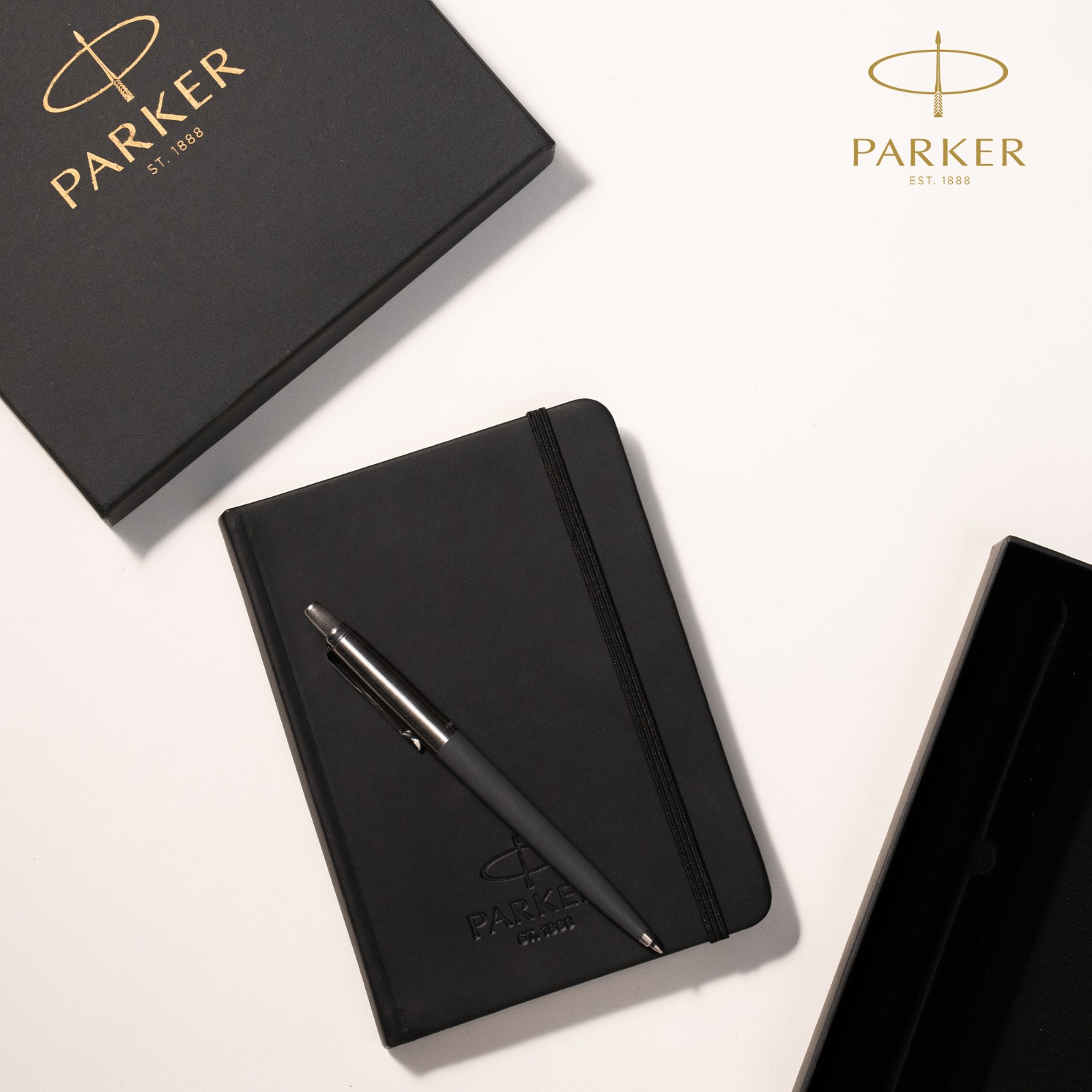 Features a Matte Black Parker Jotter XL Ballpoint Pen