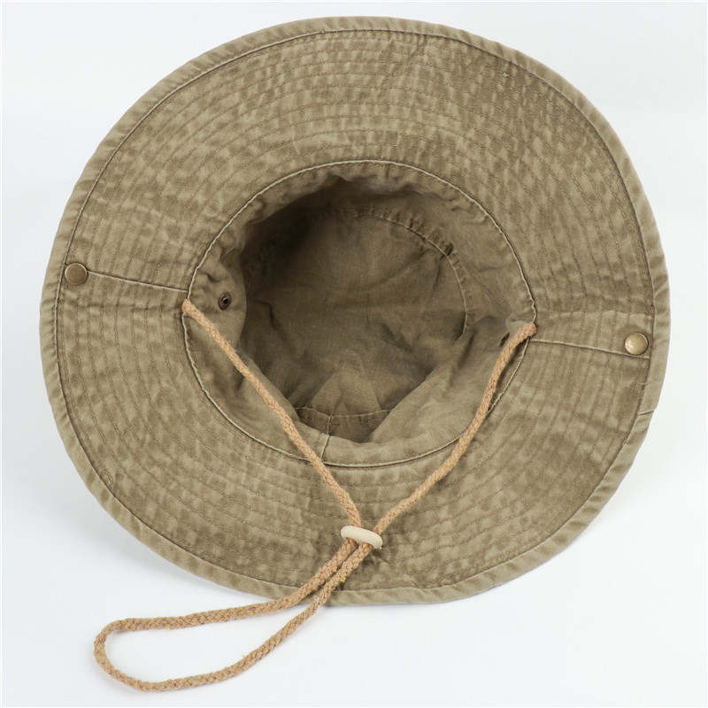 Beige Zylioo Safari Boonie-hoed features a wide brim