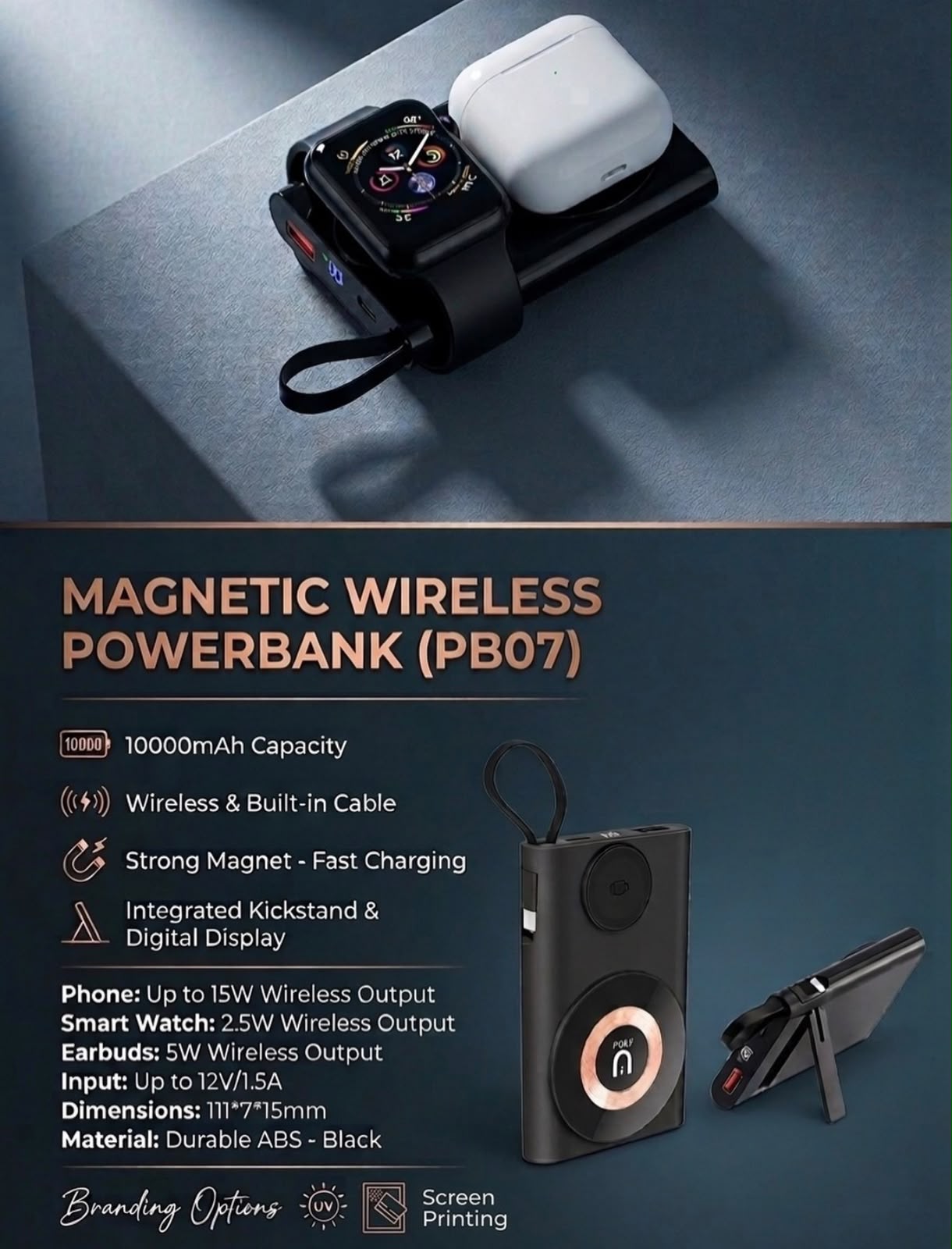 Mi Portable Magnetic PowerBank with a 10,000mAh Capacity