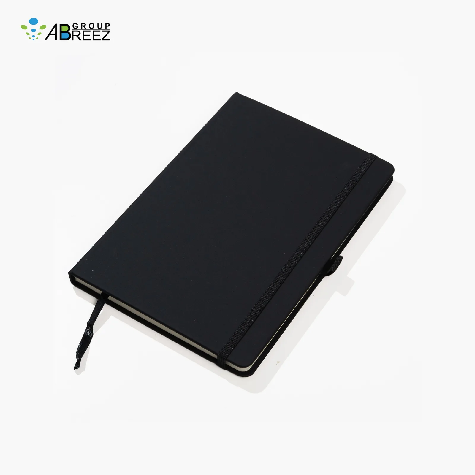Black A5 Notebook, a Polished Metallic Ballpoint Pen