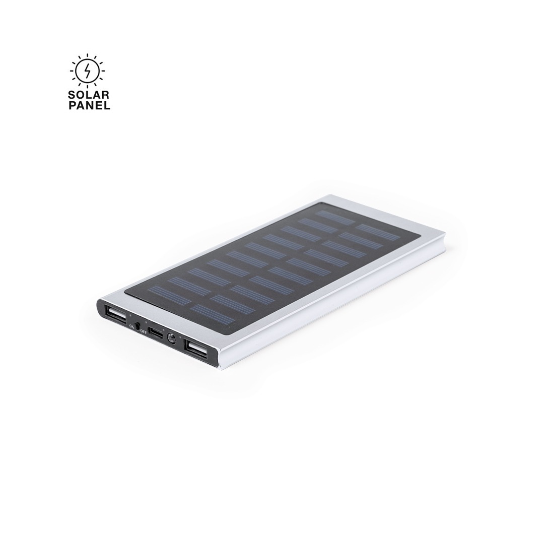 8000 mAh Solar Energy Aluminum Power Bank, Model/item