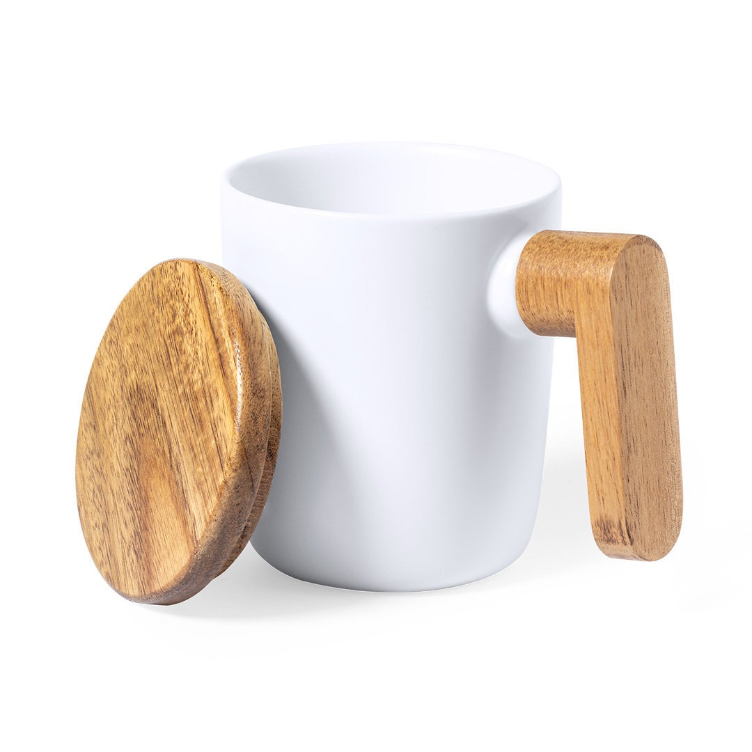 White Ceramic Mug Set From Carrefour Includes a 350 Ml Cup