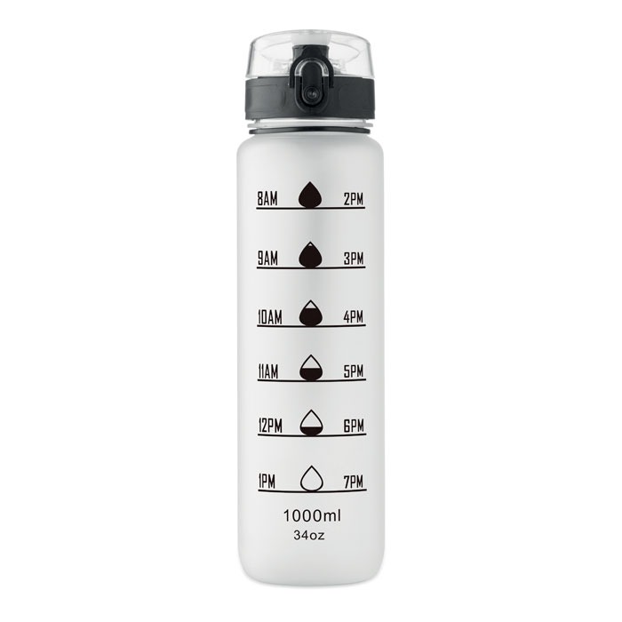 Isforden RPET sports water bottle featuring motivational