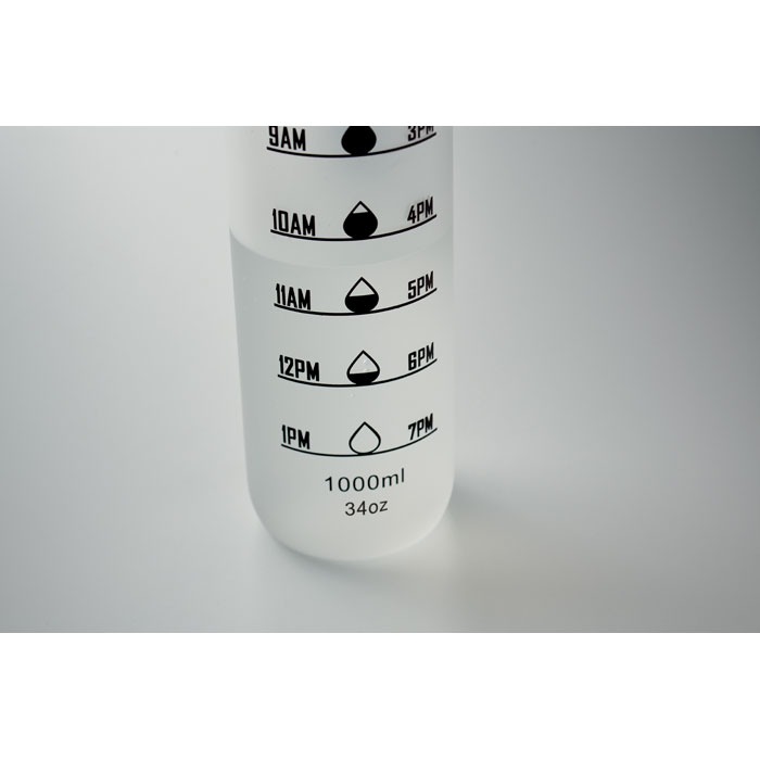 Isforden RPET sports water bottle featuring motivational