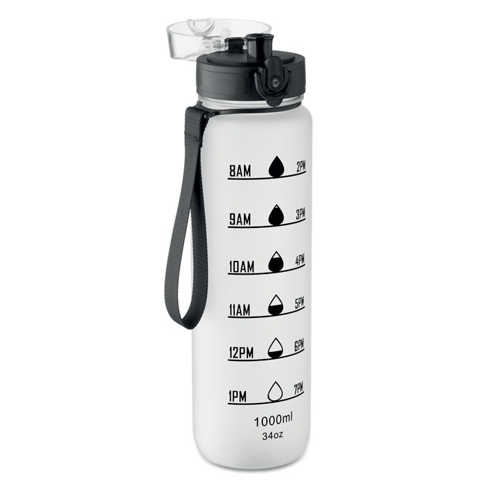Isforden RPET sports water bottle featuring motivational