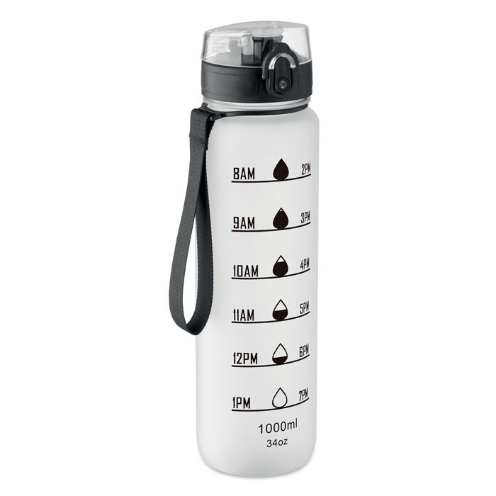 Isforden RPET sports water bottle featuring motivational