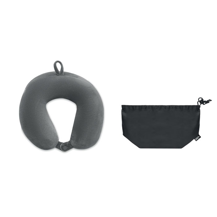 Dark Gray and Black, U-shaped Travel Neck Pillow Made