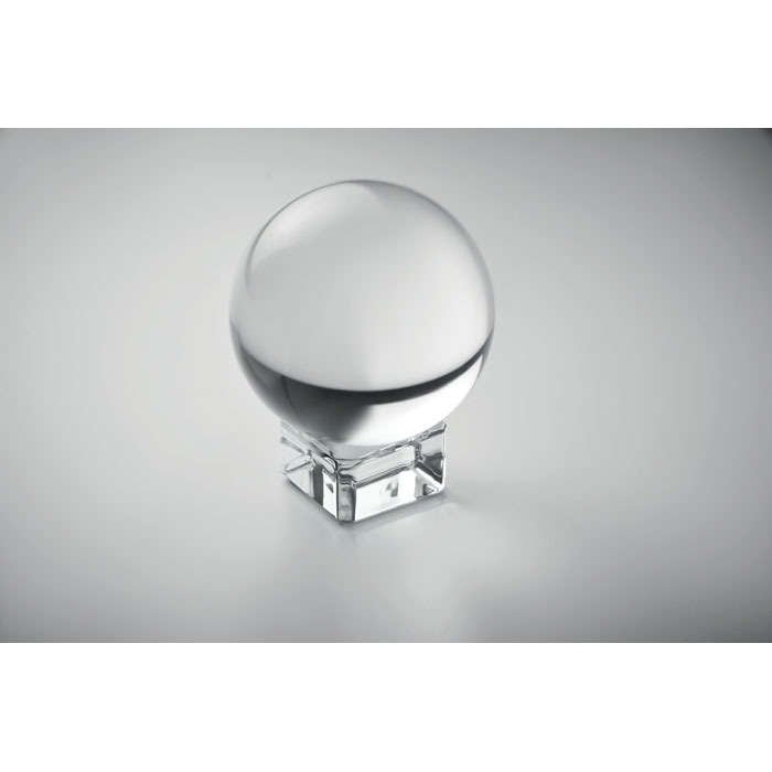 Glassward round glass award trophy, which