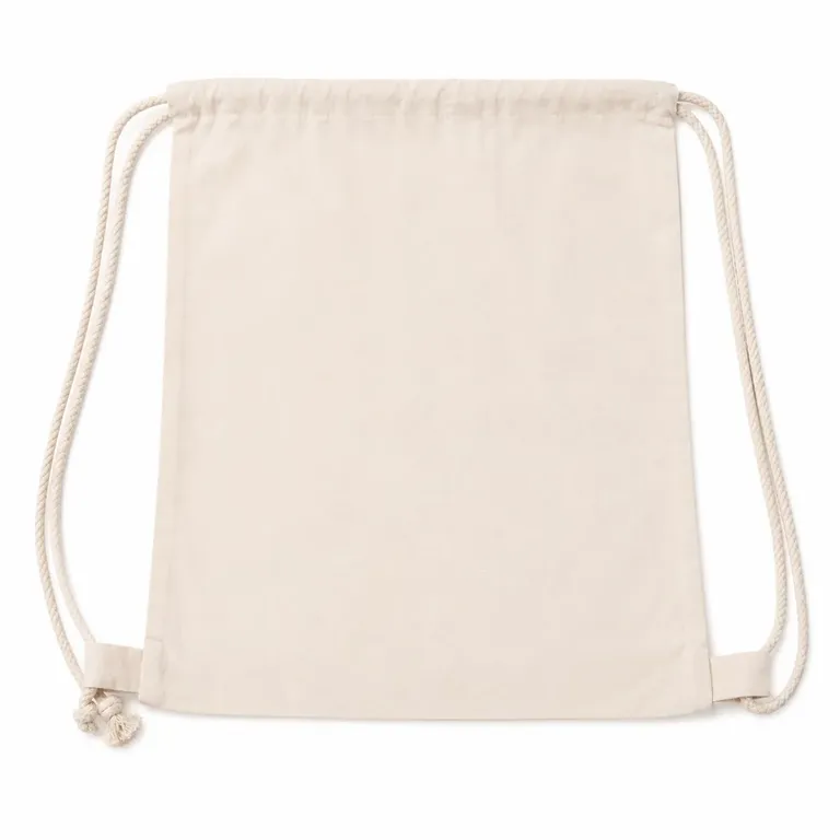 145 GSM Cotton Canvas Drawstring Bag – Natural Beige