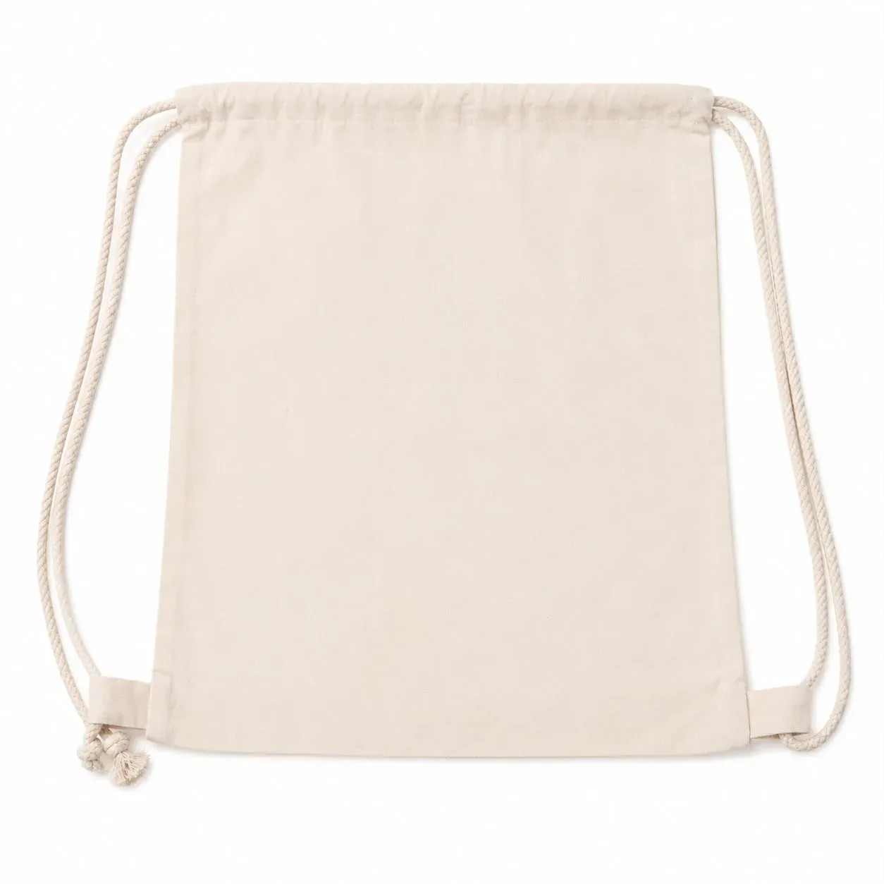145 GSM Cotton Canvas Drawstring Bag – Natural Beige