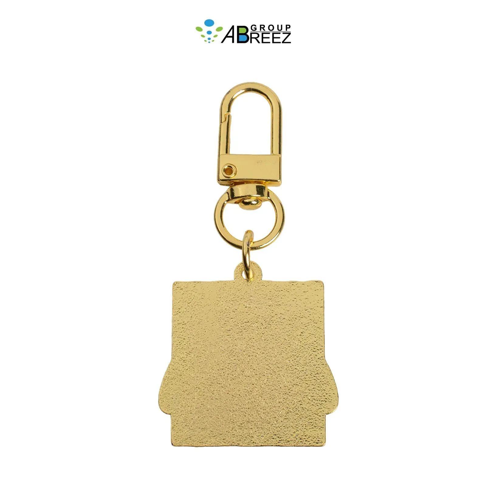 Gold-Plated Holy Kaaba Keychain with Black Enamel Details