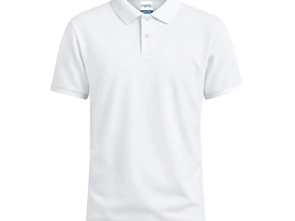 Koupan Adult White Polo Shirt