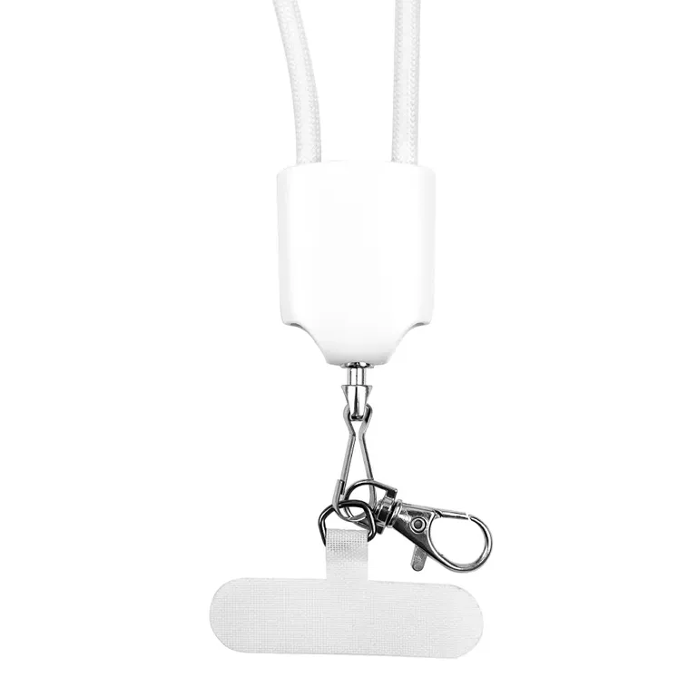 4 in 1 Lanyard Charging Cable 60W, 120cm Long with Hook for ID Card and Phone Pad