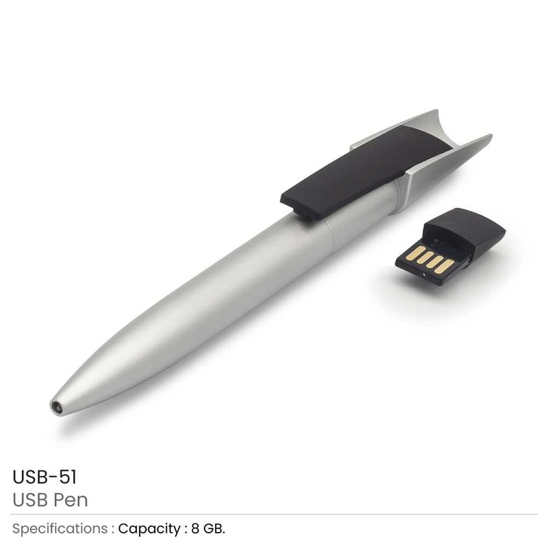 8GB Pen-Style USB Flash Drive with Custom Logo