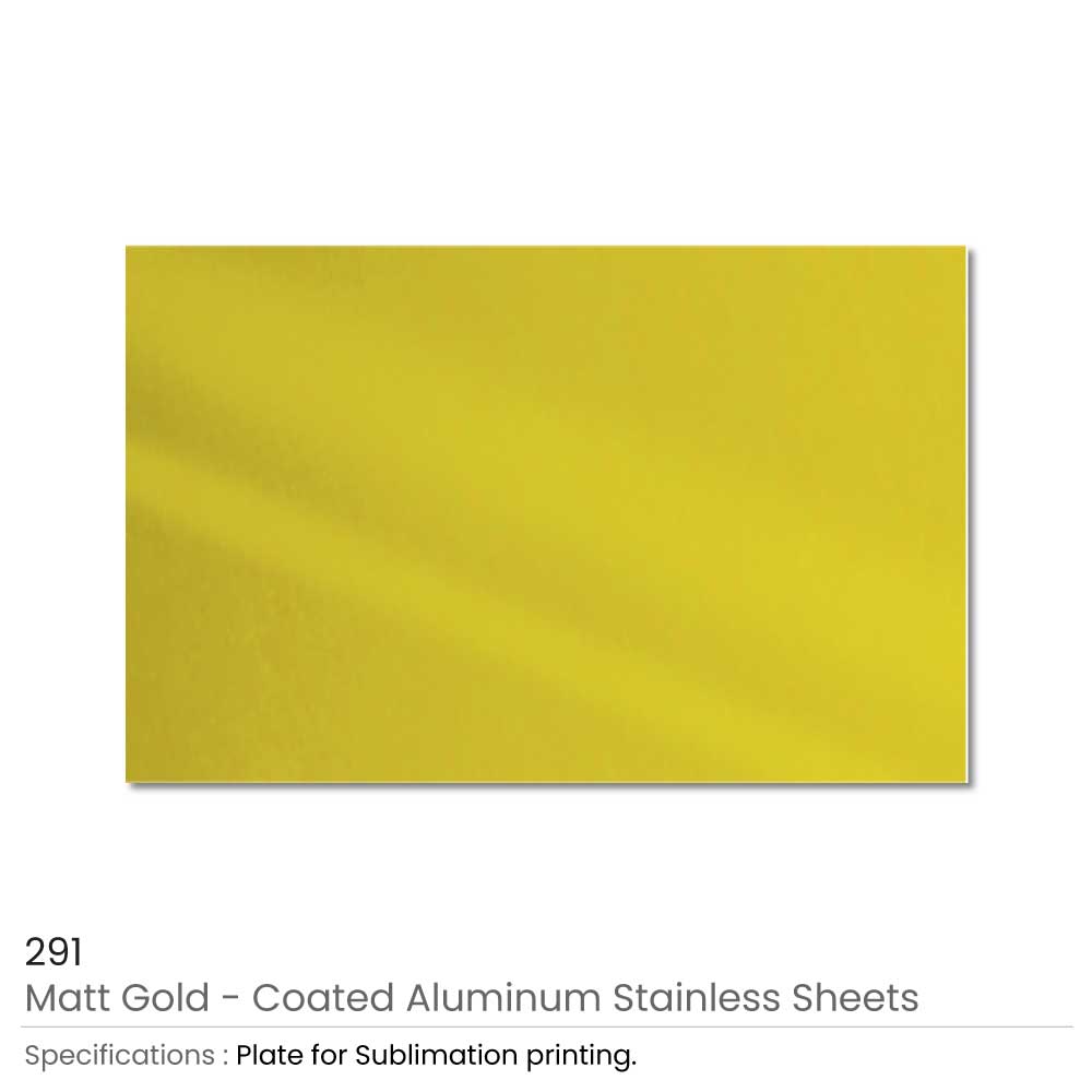 Aluminum Sublimation Sheet - Matte Gold Finish, Rust-Free