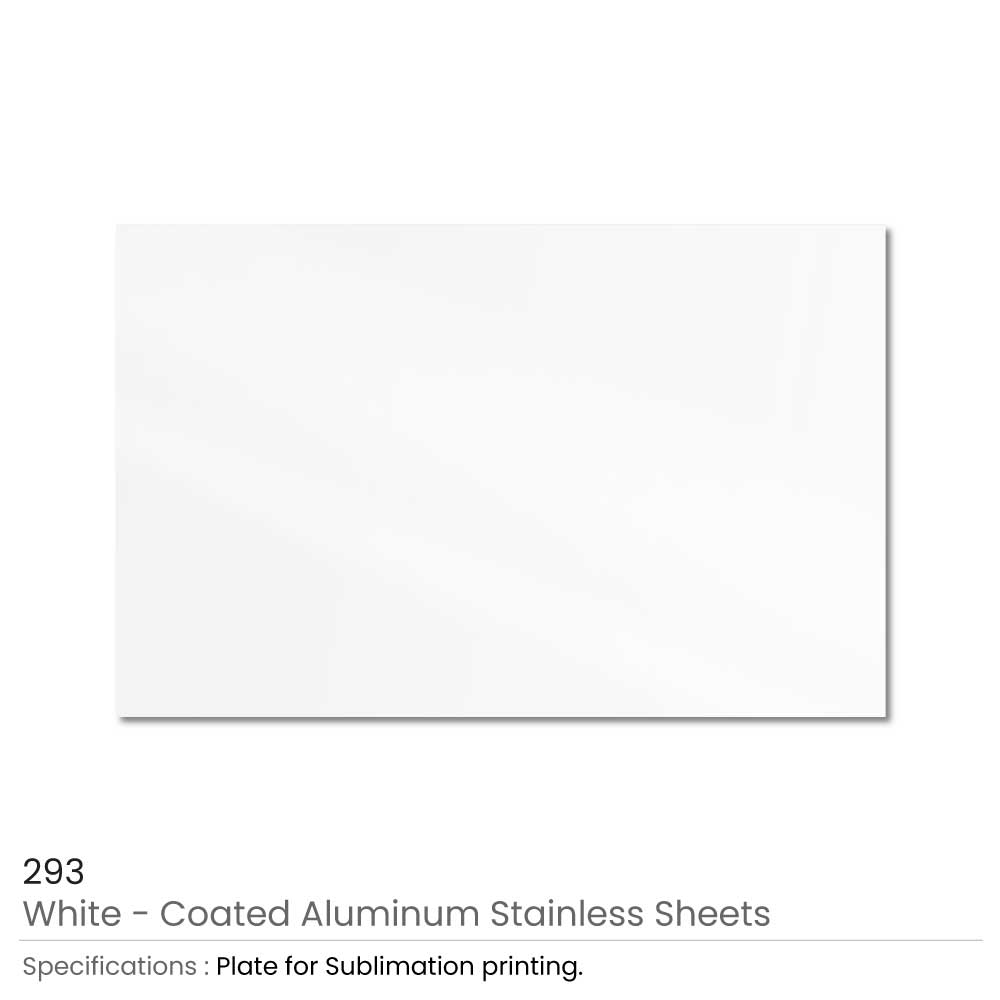 Aluminum Sublimation Sheet - Glossy White Finish, Rust-Free