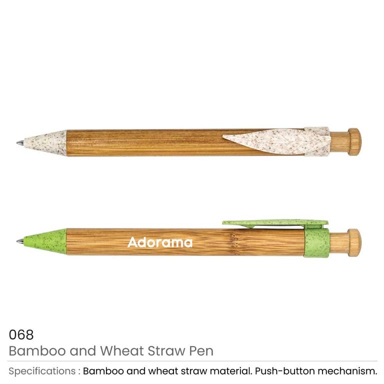 Bamboo & Wheat Straw Pens – Sustainable Custom Branded