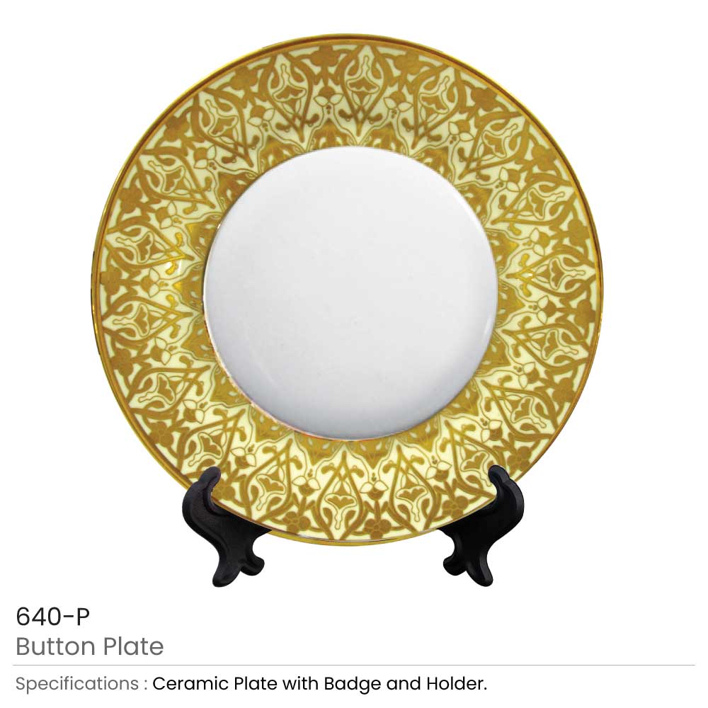 Round Button Coaster Plate - Pink