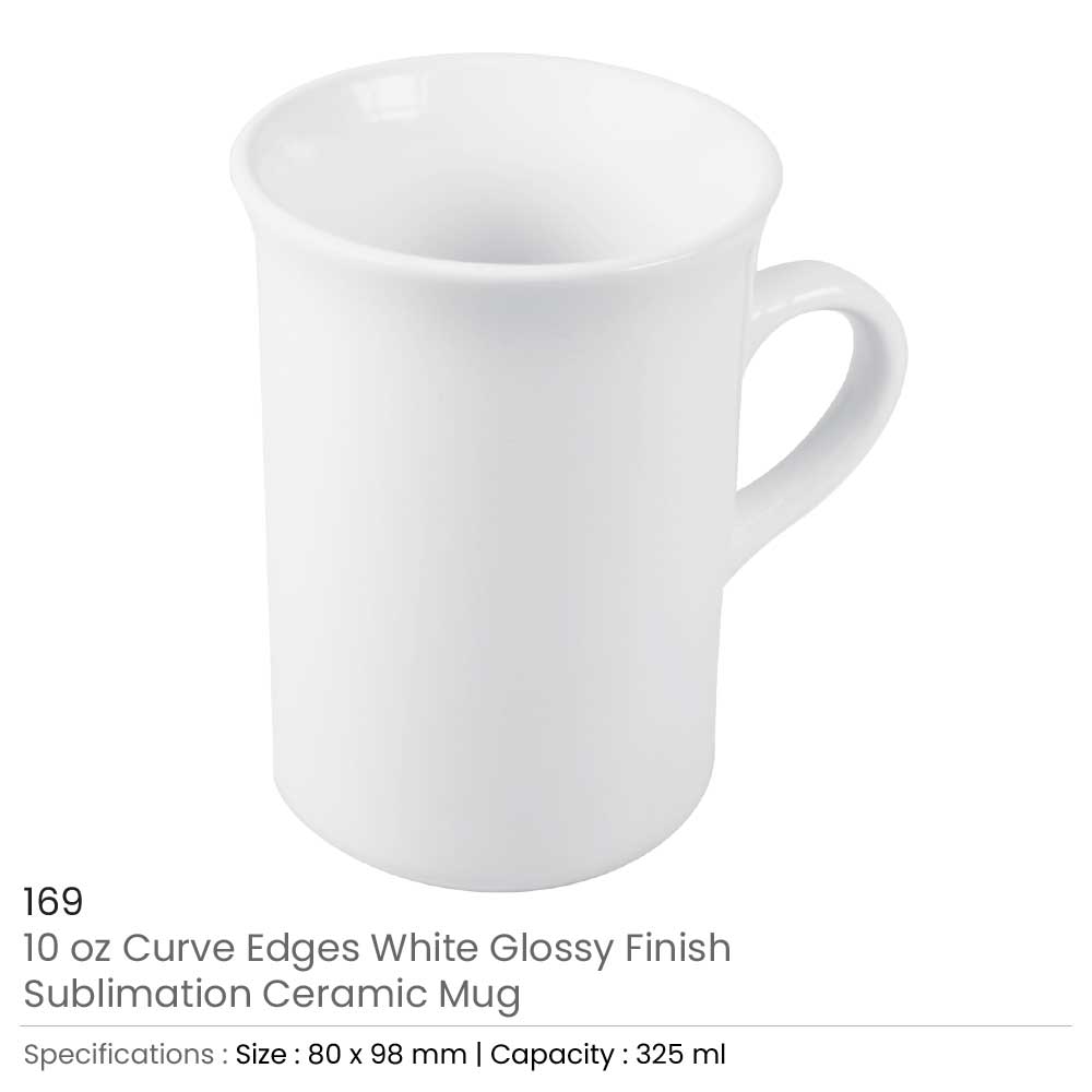 Curved-Edge Ceramic Mug