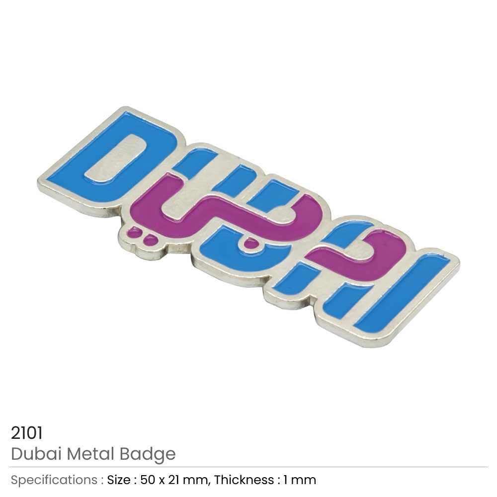 Dubai Skyline Metal Badge