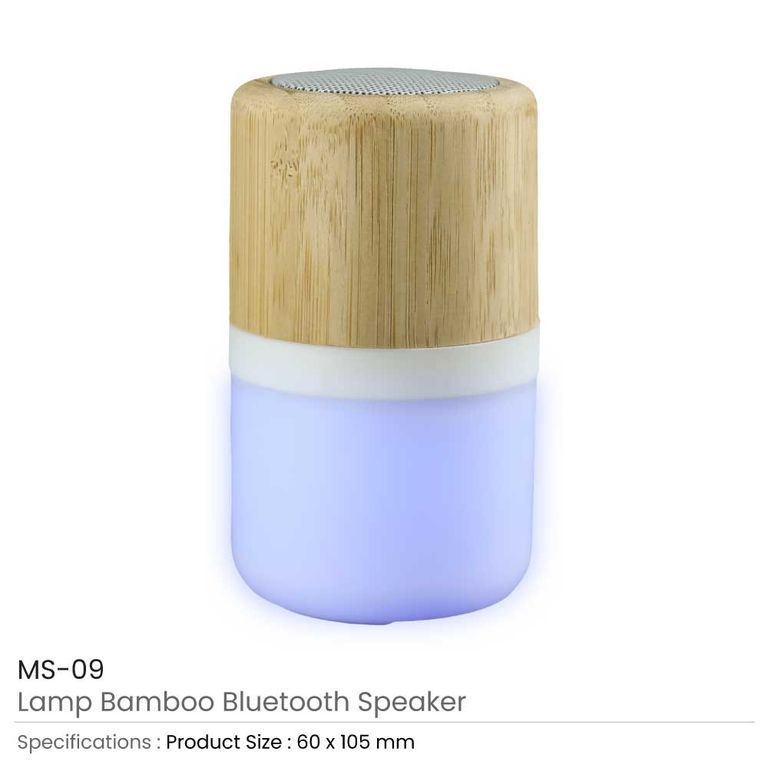 Lamp-Shaped Bamboo Bluetooth Speaker