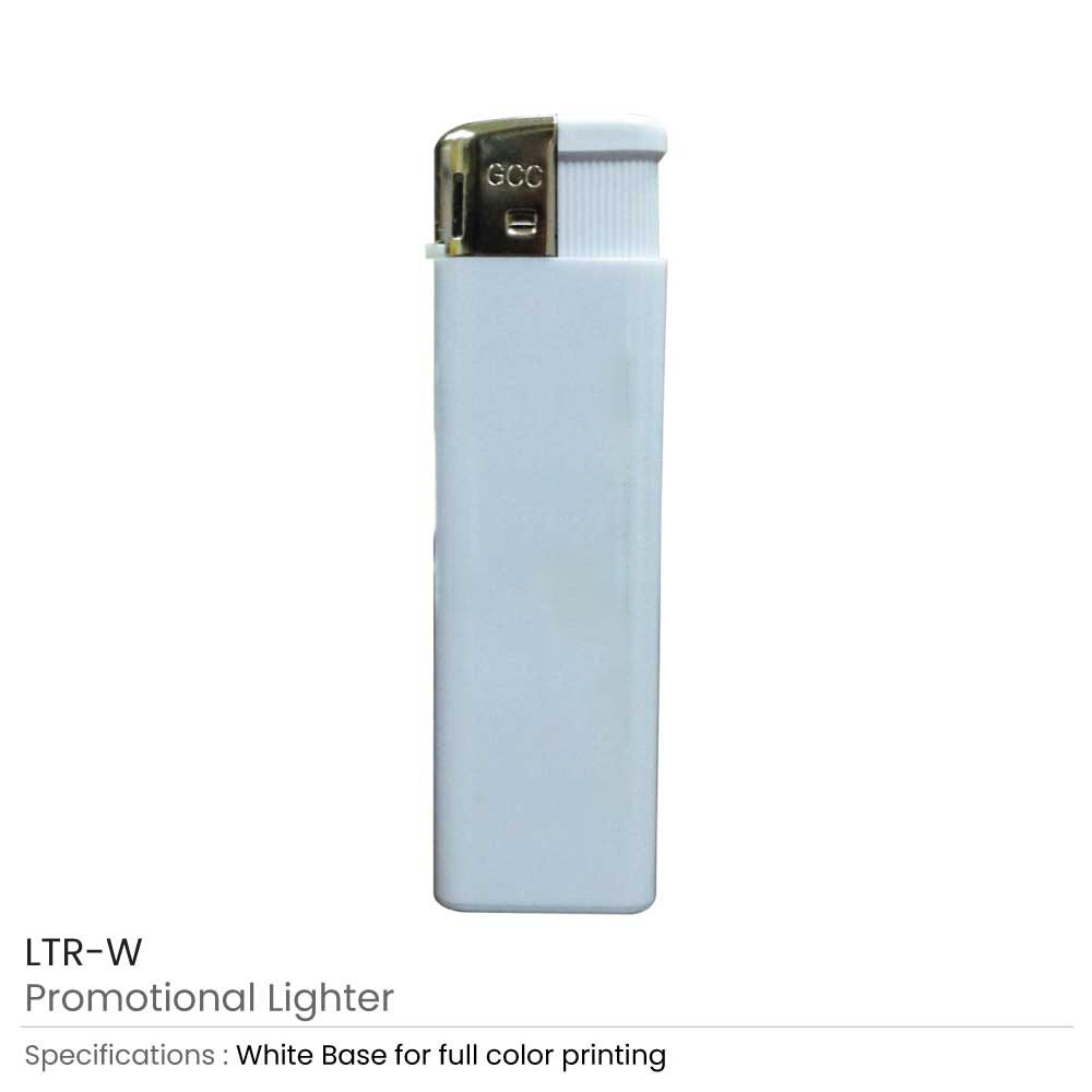 PVC Promotional Lighter - White, UV Printing