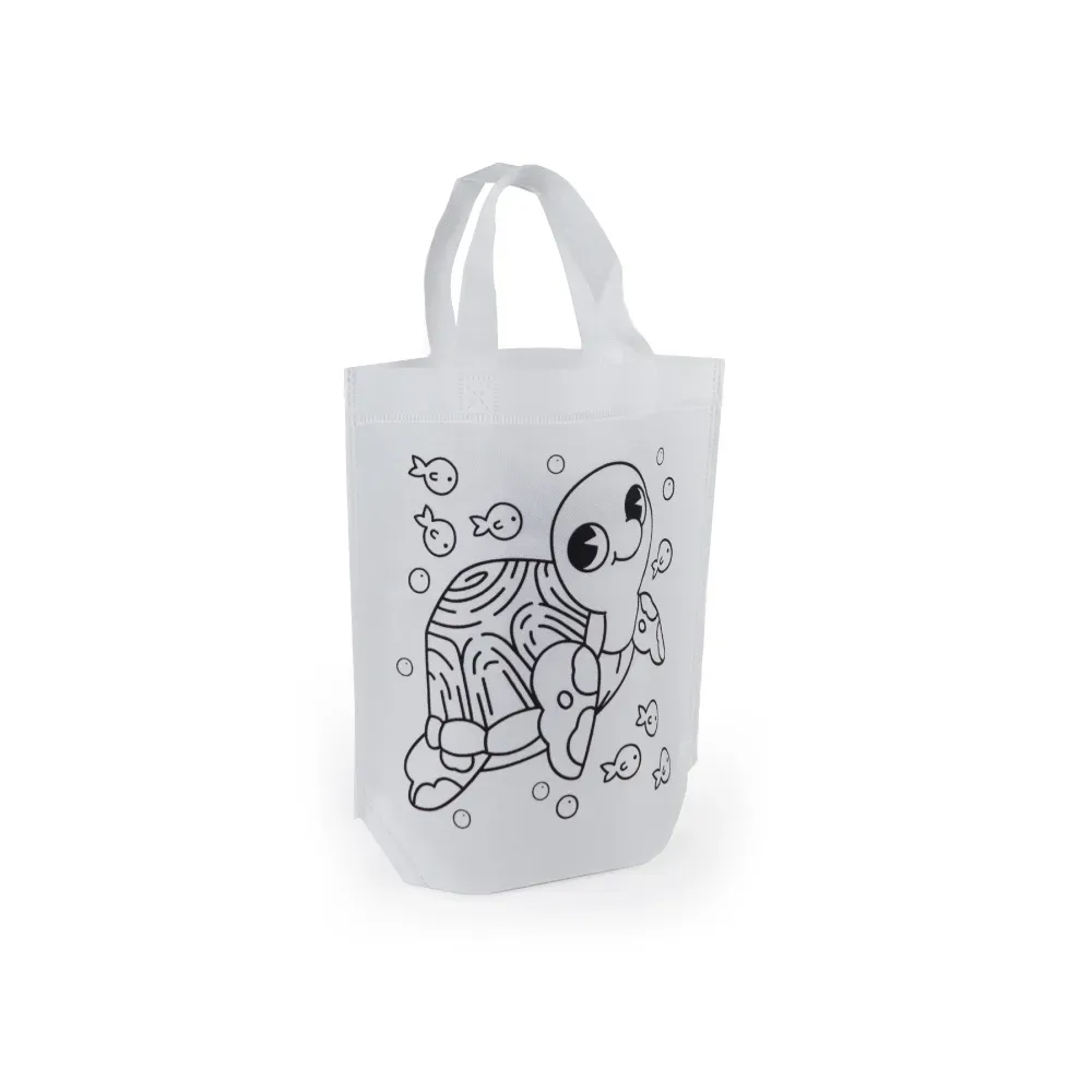 Mini Non-woven Bags 100GSM with 4Color Markers & Imprinted Turtle Outline