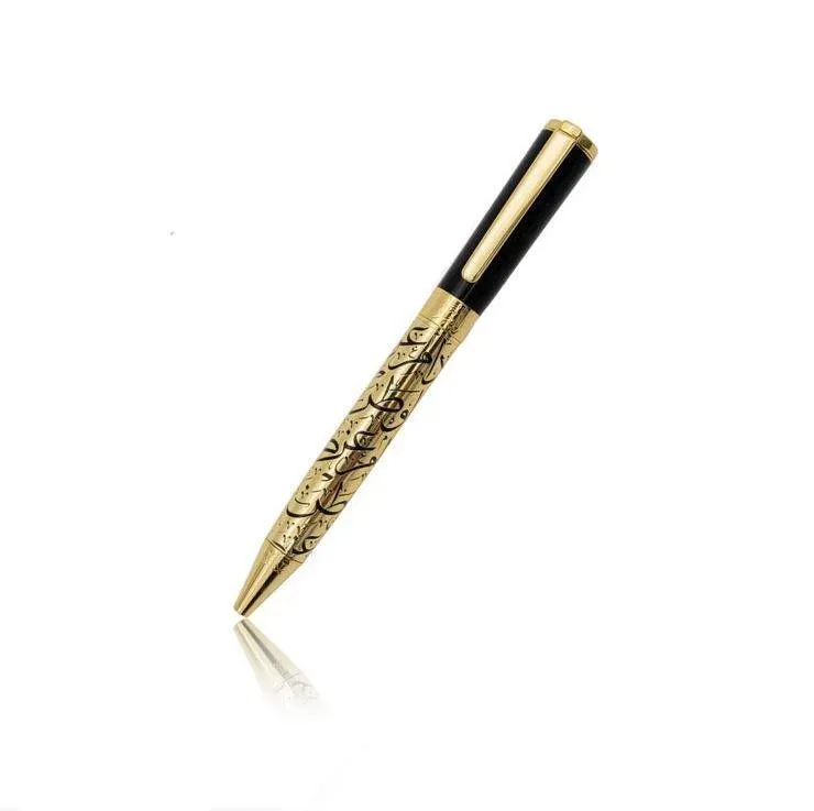 Metal Pen with Saudi Arabia Emblem — Gold
