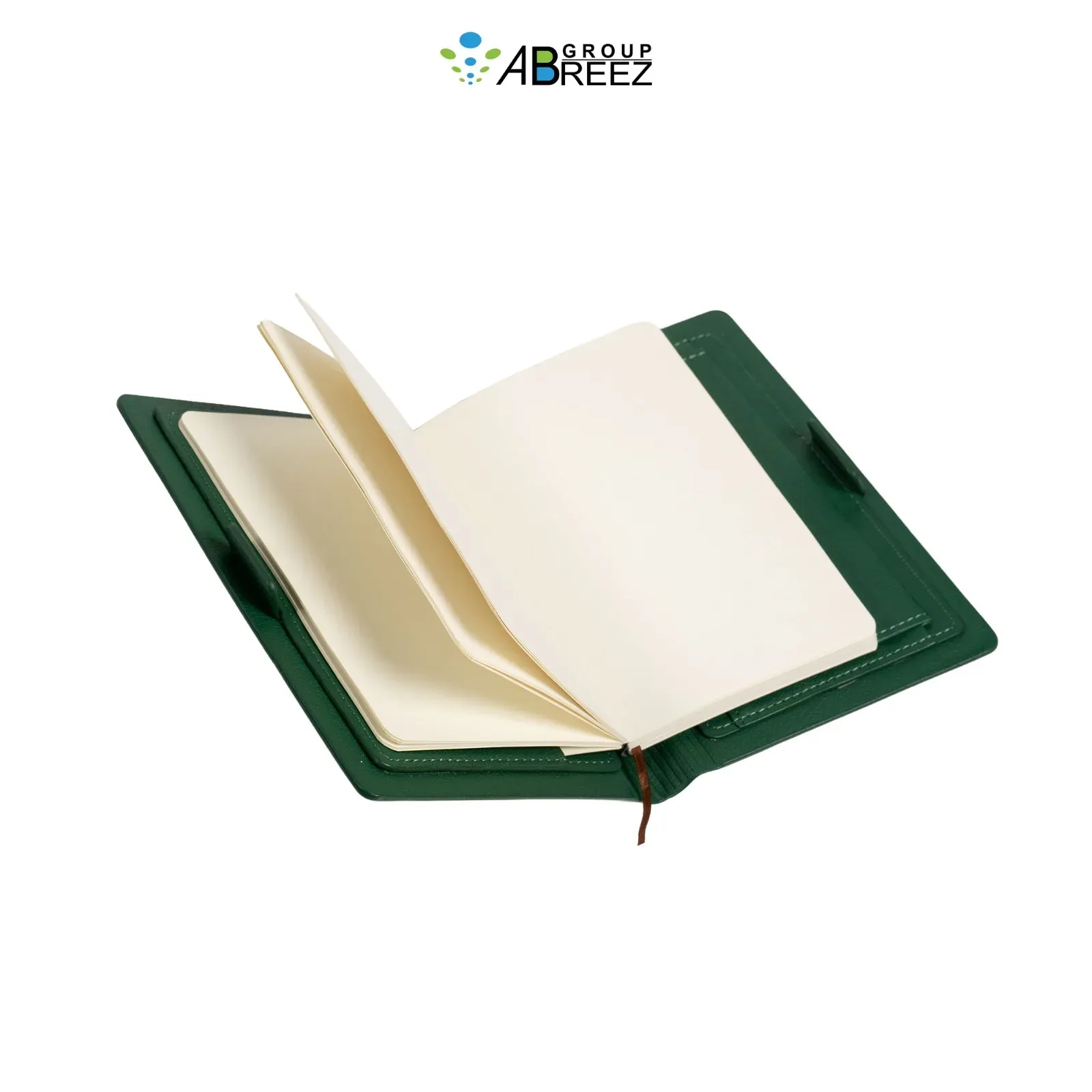 Notebook or journal featuring a portrait of Saudi Arabia's Crown Prince Mohammed bin Salman — Dark Green