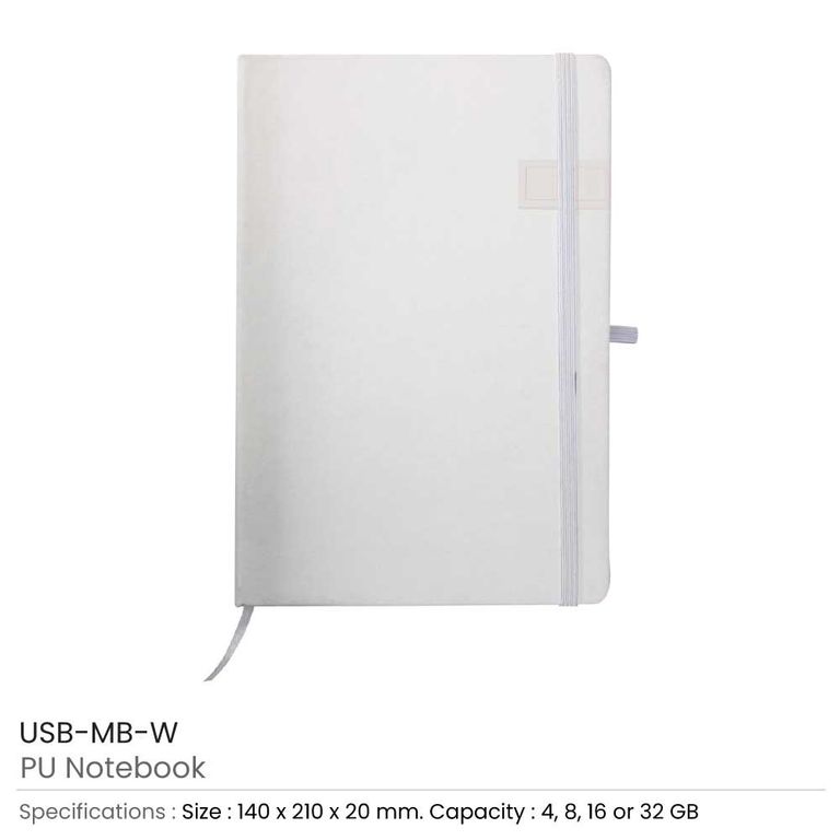 Notebook with Built-In USB Flash Drive