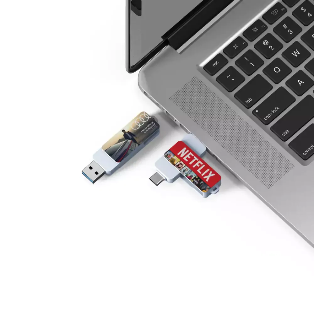 OTG White Swivel USB 64GB V. 3.0 Type C