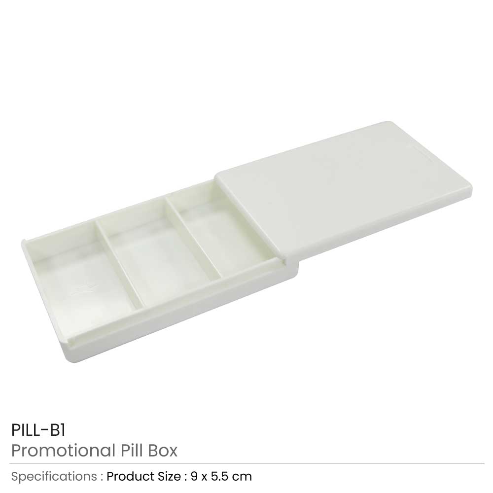 Metal Pill Box Organizer - Silver, 115 x 85mm