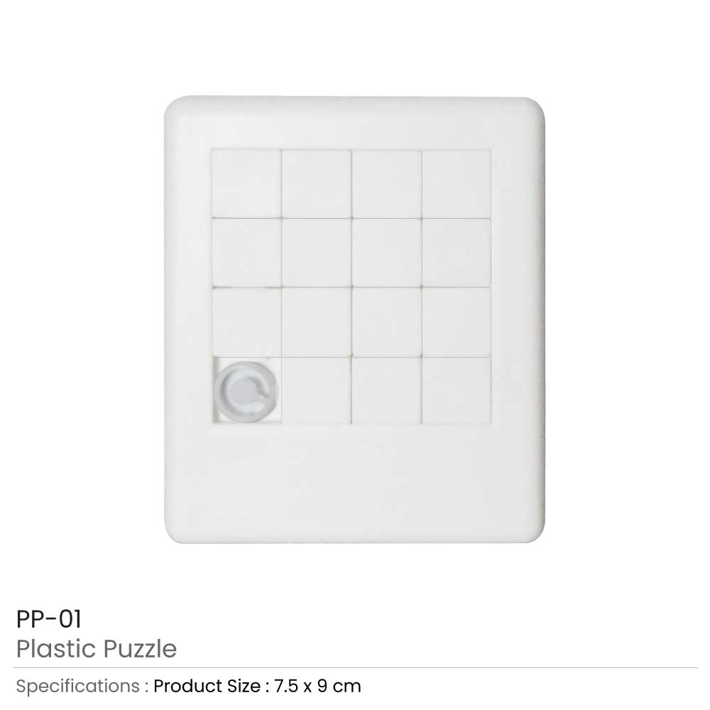 Plastic Jigsaw Puzzle for Kids - Square, 5 x 9cm, Sublimation Print